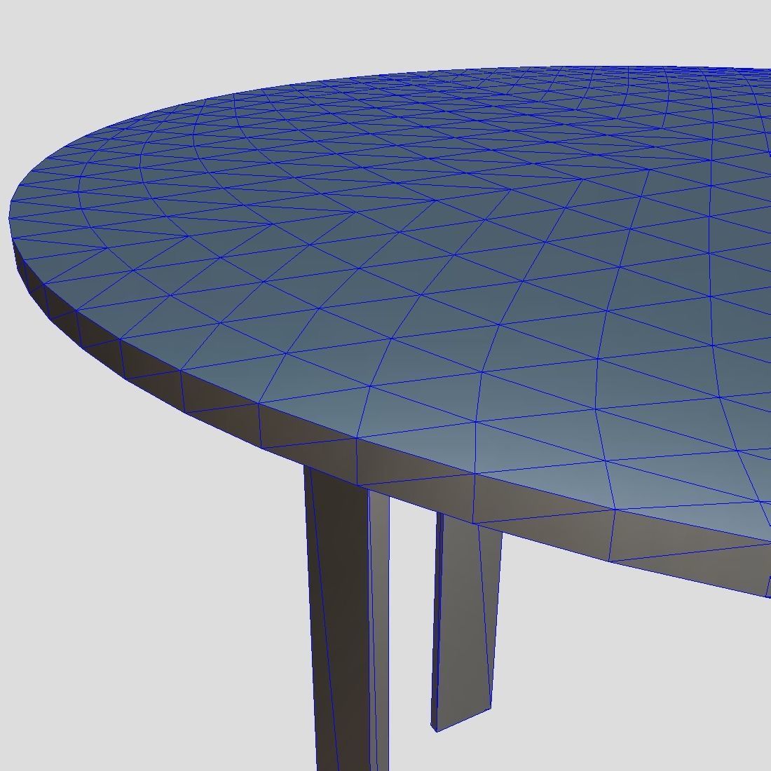 Table 4 round with two legs Low-poly 3D model_11