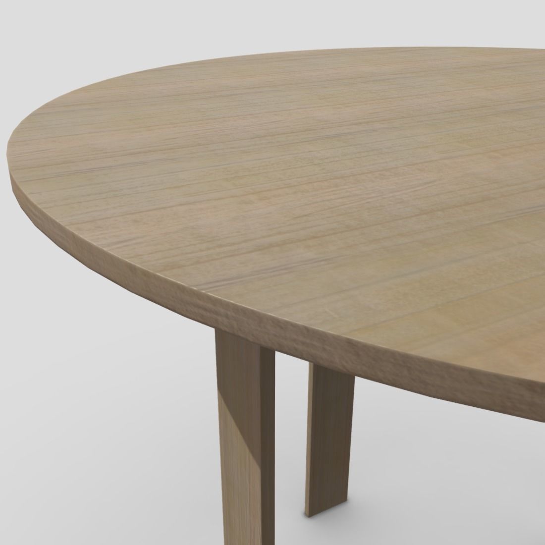 Table 4 round with two legs Low-poly 3D model_10