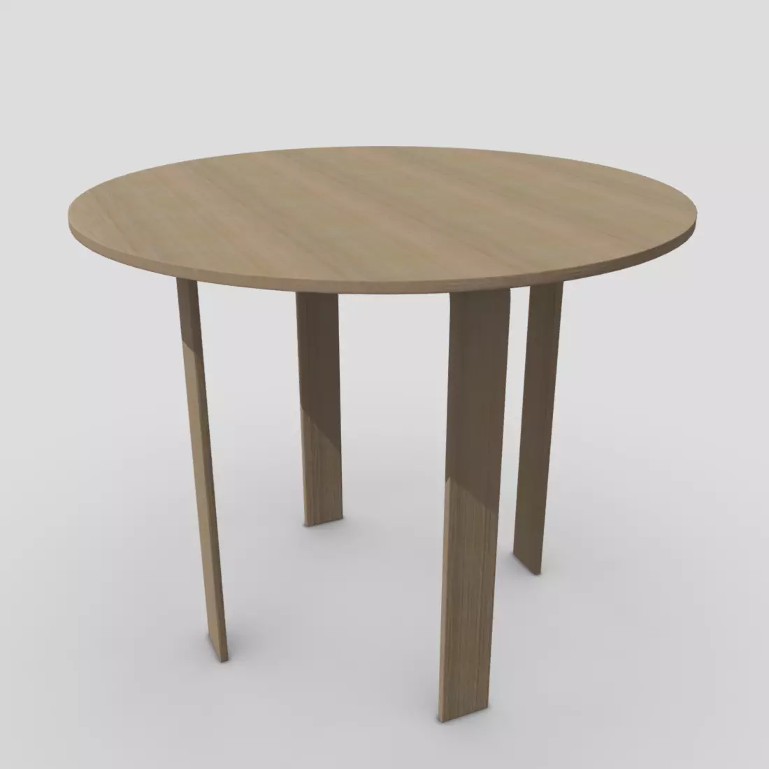 Table 4 round with two legs Low-poly 3D model_0