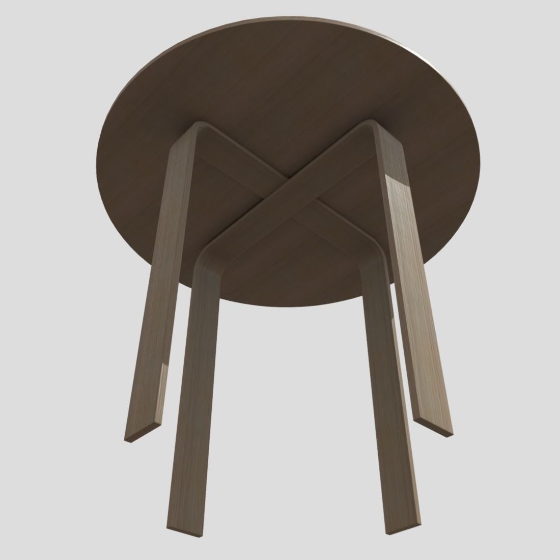 Table 4 round with two legs Low-poly 3D model_8