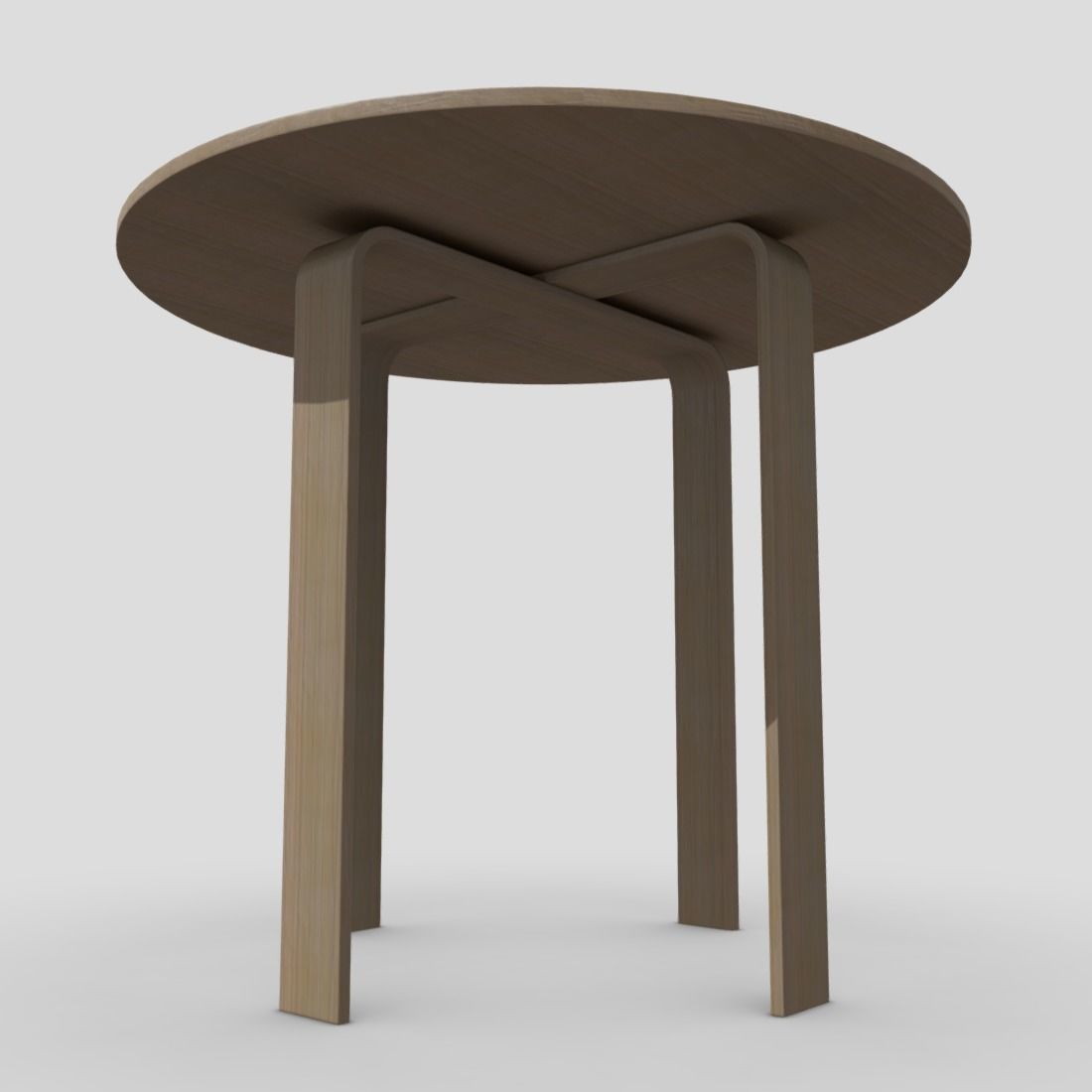 Table 4 round with two legs Low-poly 3D model_6