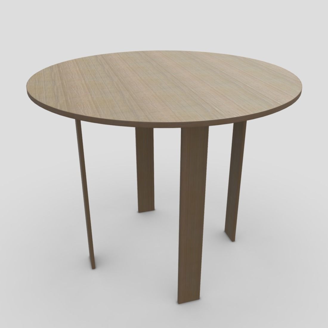 Table 4 round with two legs Low-poly 3D model_14