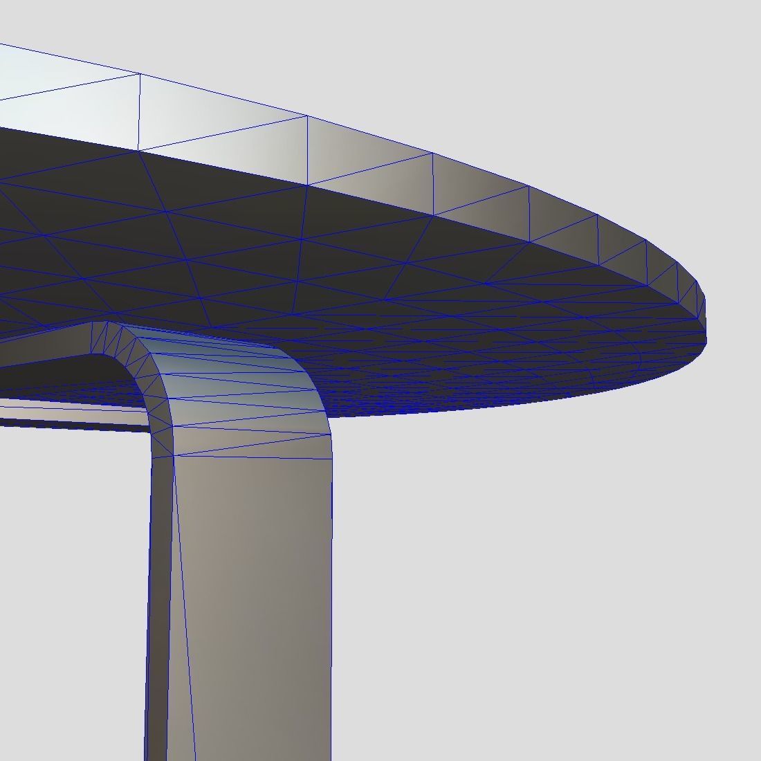 Table 4 round with two legs Low-poly 3D model_13