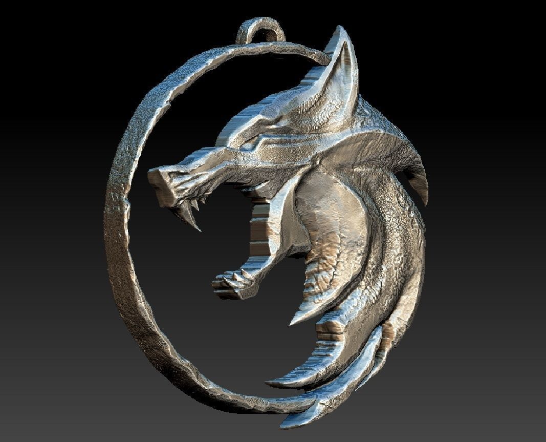 Witcher amulet - WOLF 3D print model_6