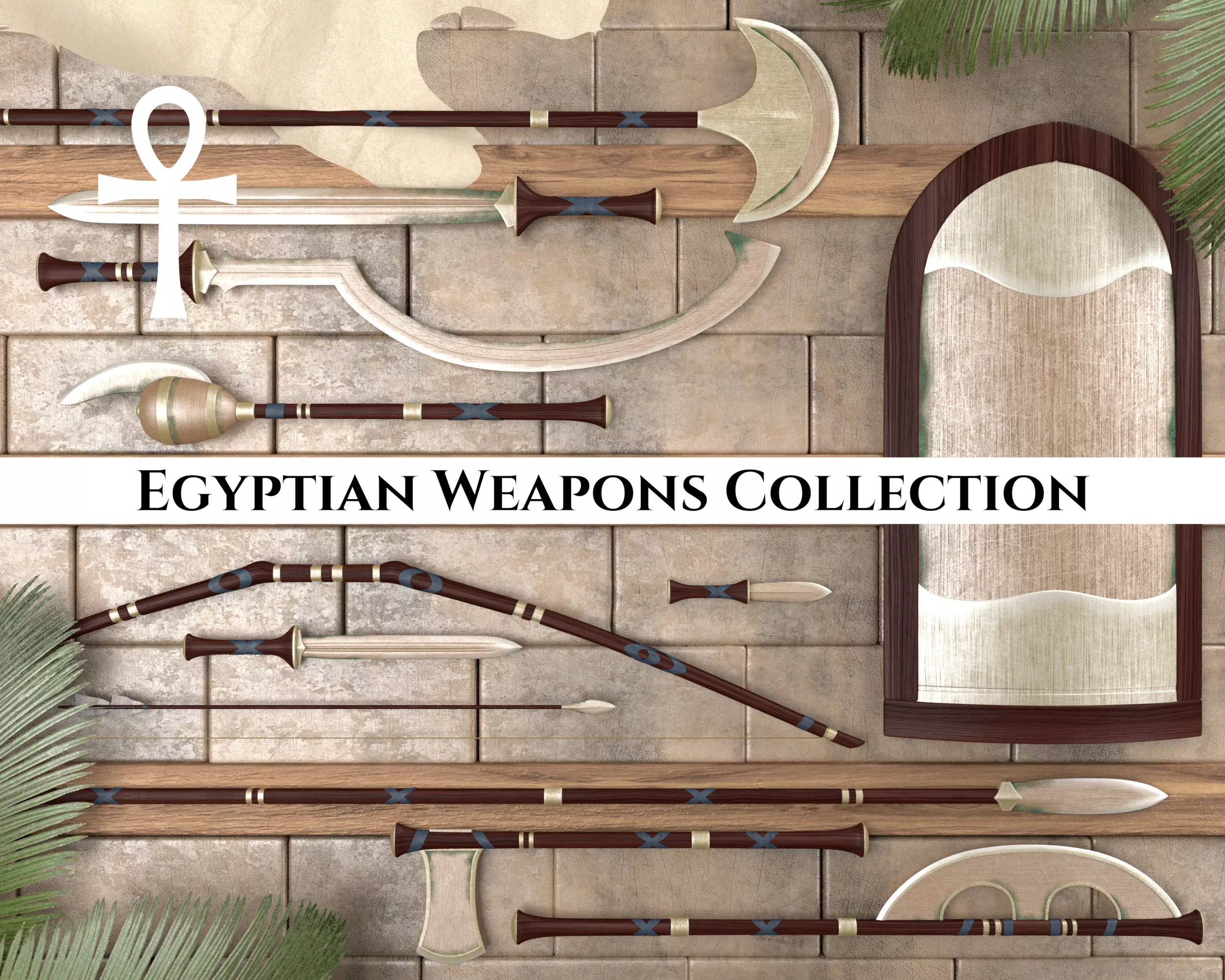 Ancient Collection Egyptian Weapons Set _0
