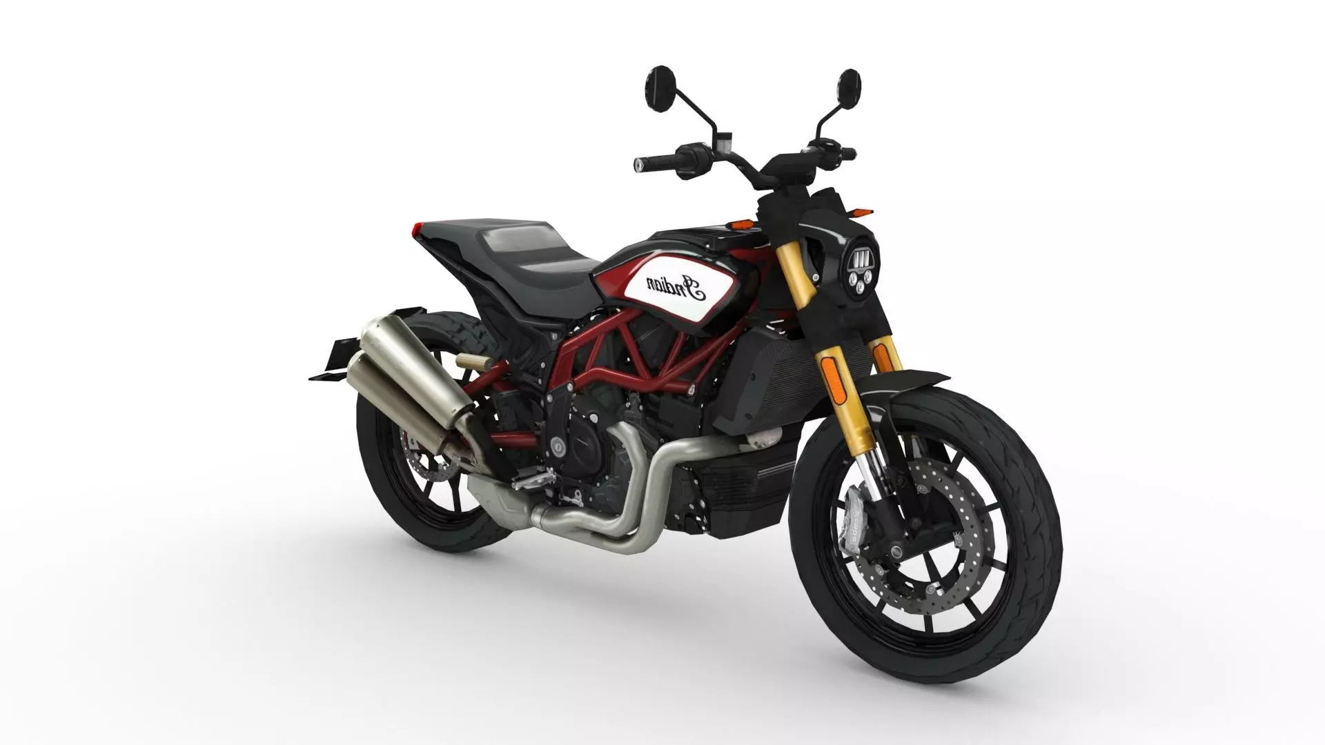 Indian FTR 1200 Low-poly 3D model