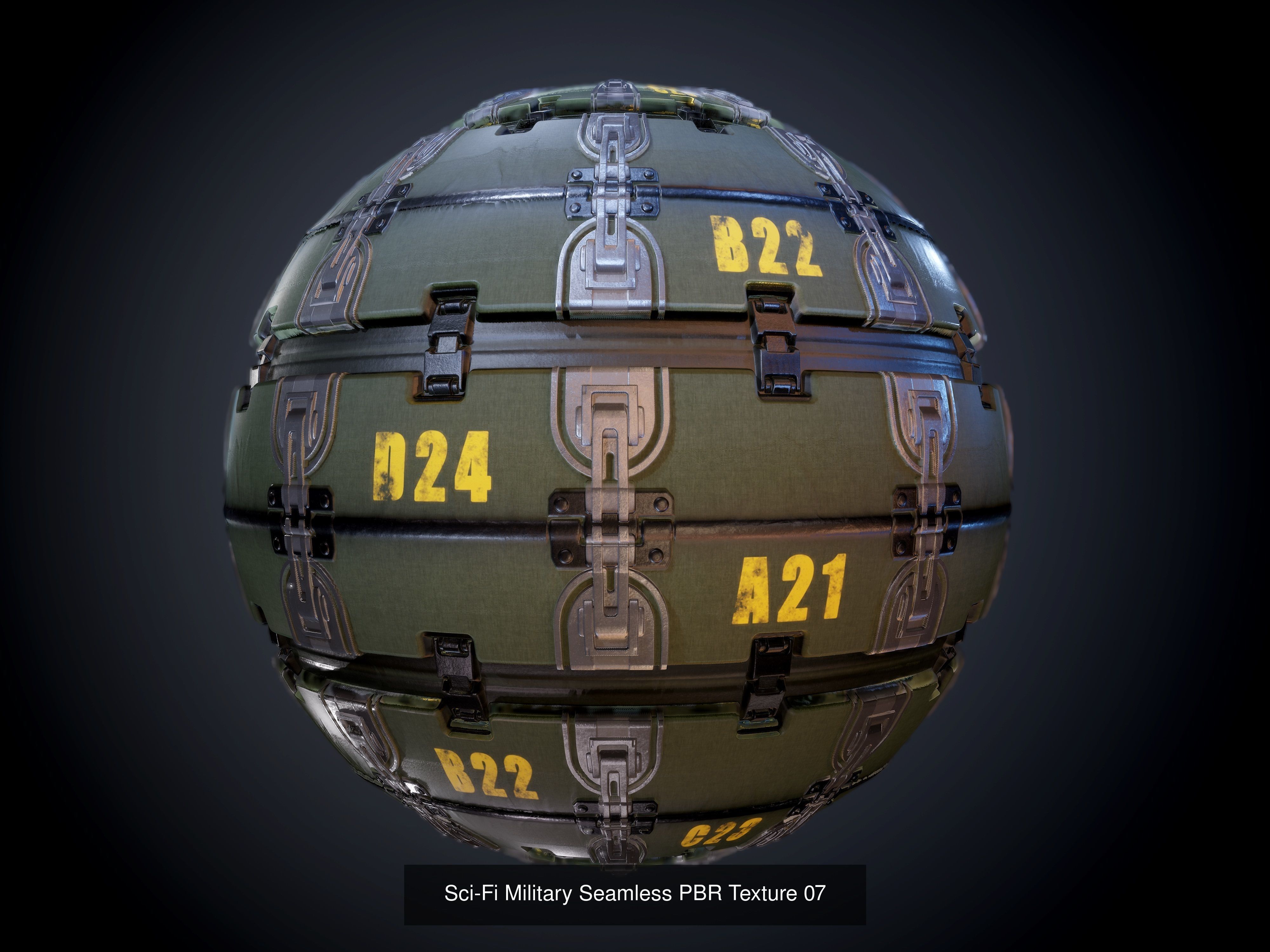 64 Sci-fi Military Seamless PBR Textures Collection 01 Texture_11