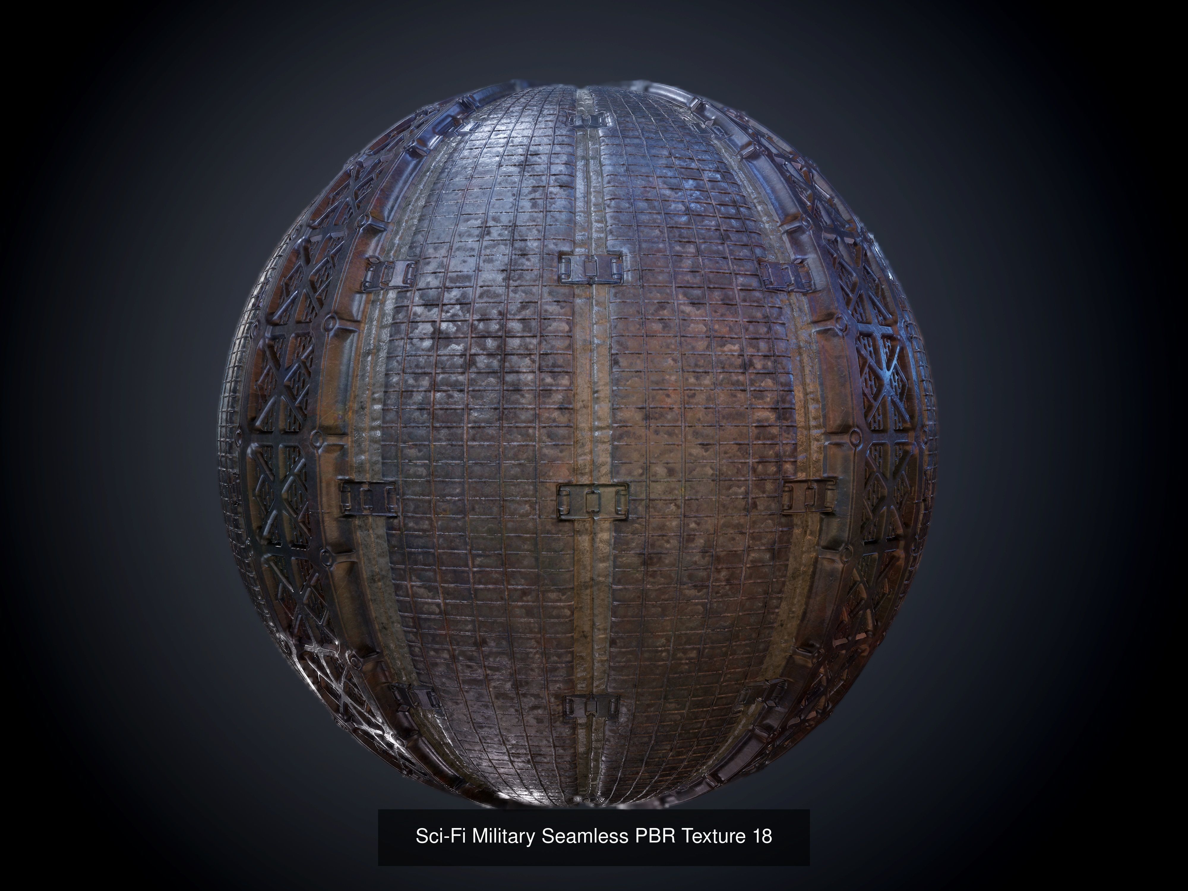 64 Sci-fi Military Seamless PBR Textures Collection 01 Texture_22