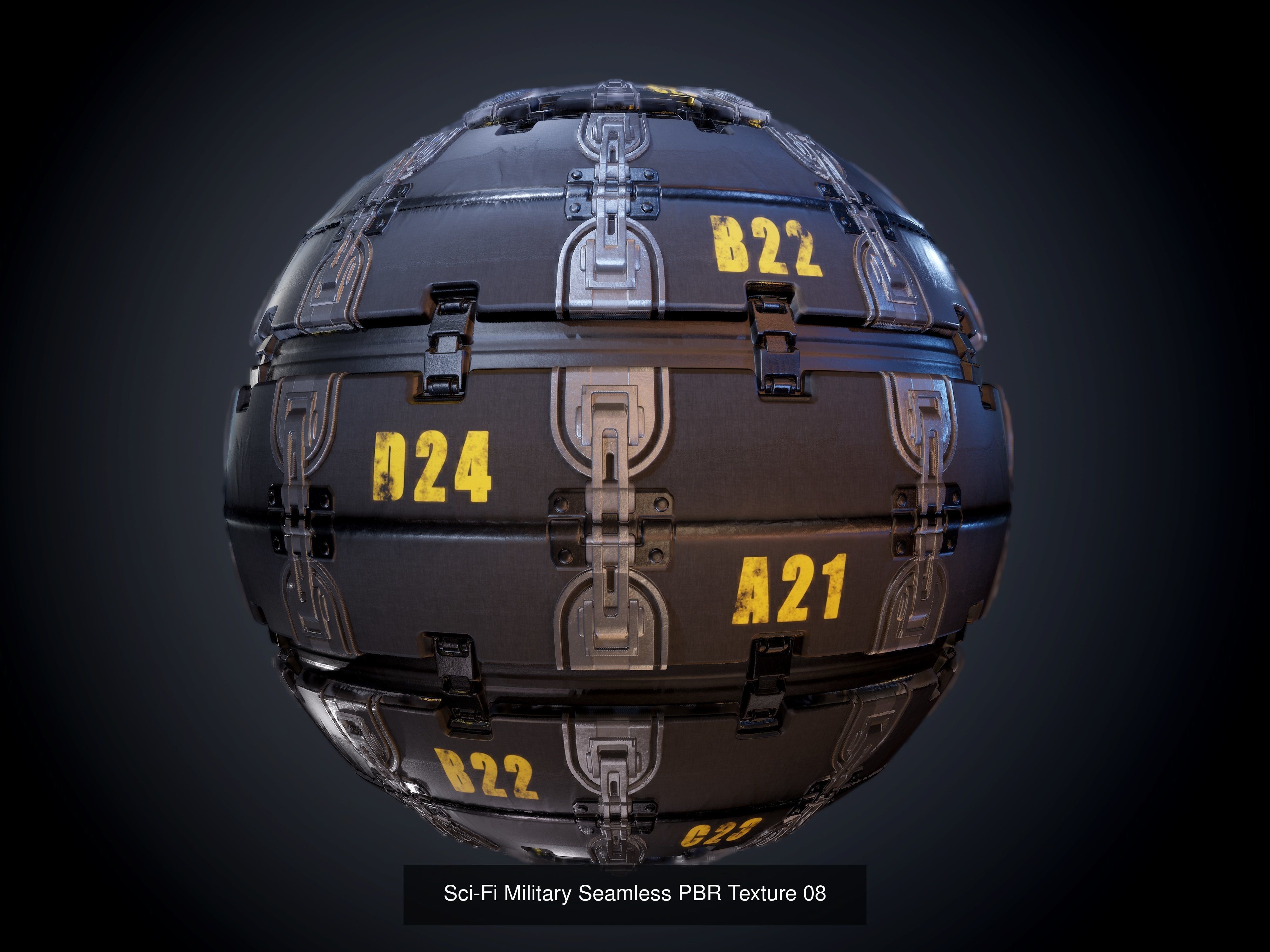 64 Sci-fi Military Seamless PBR Textures Collection 01 Texture_12