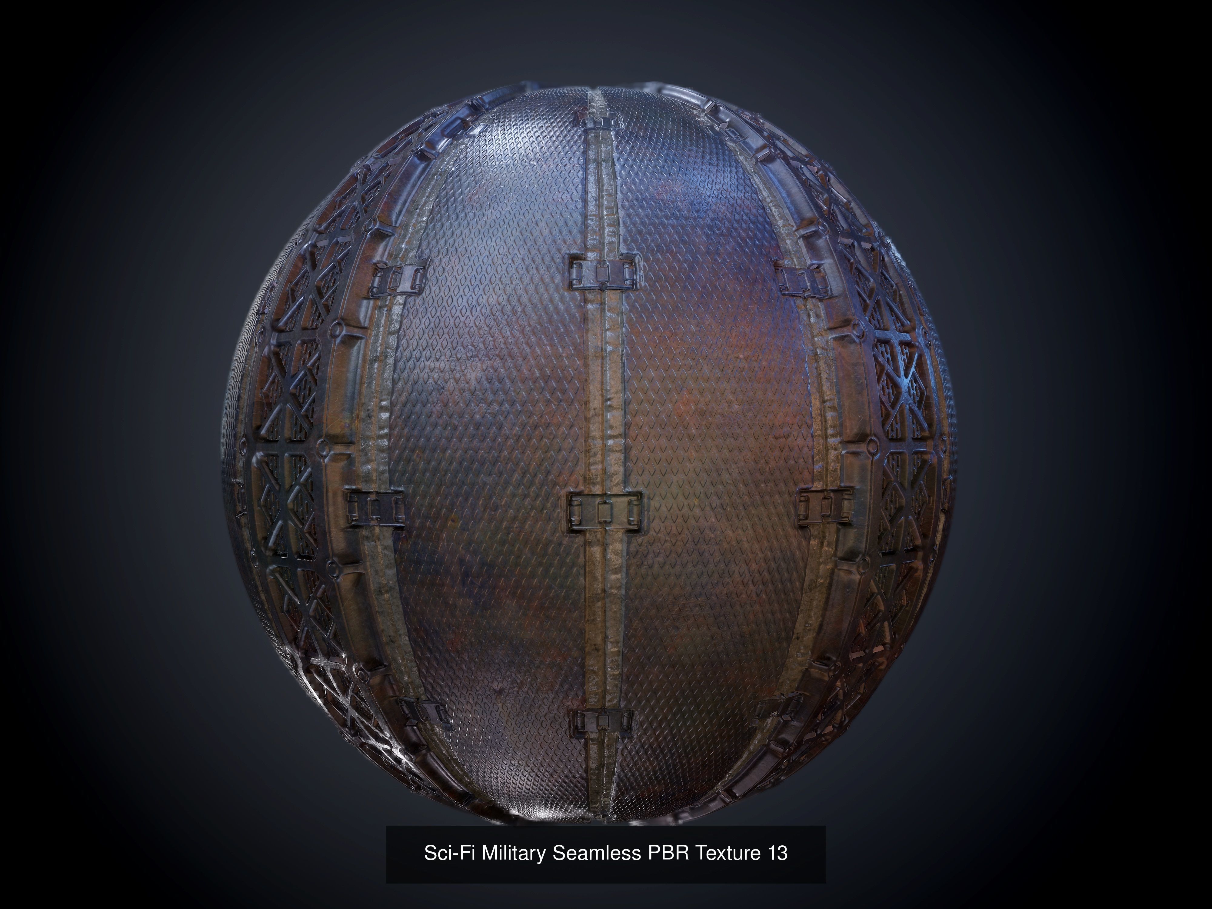 64 Sci-fi Military Seamless PBR Textures Collection 01 Texture_17