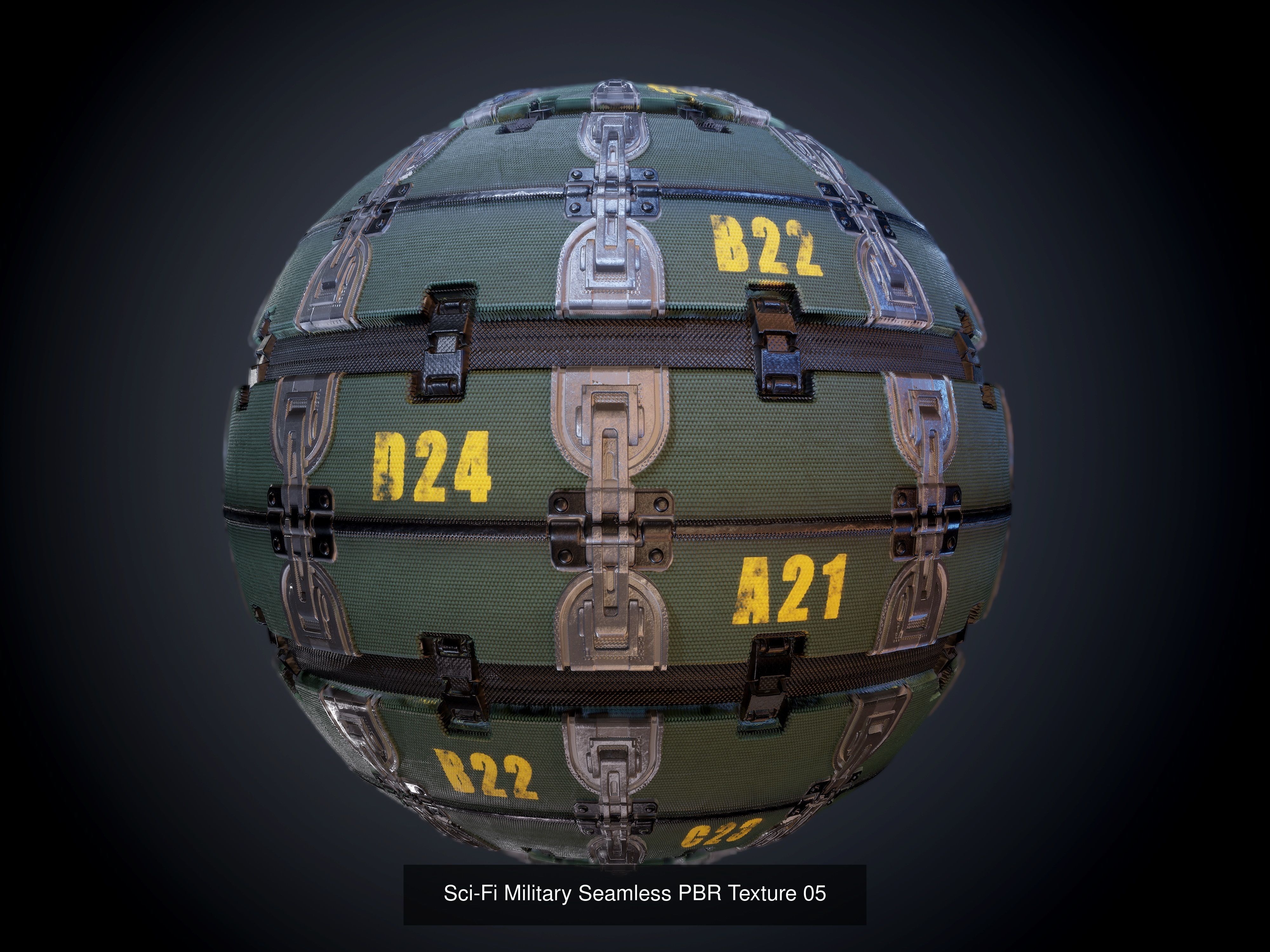 64 Sci-fi Military Seamless PBR Textures Collection 01 Texture_9
