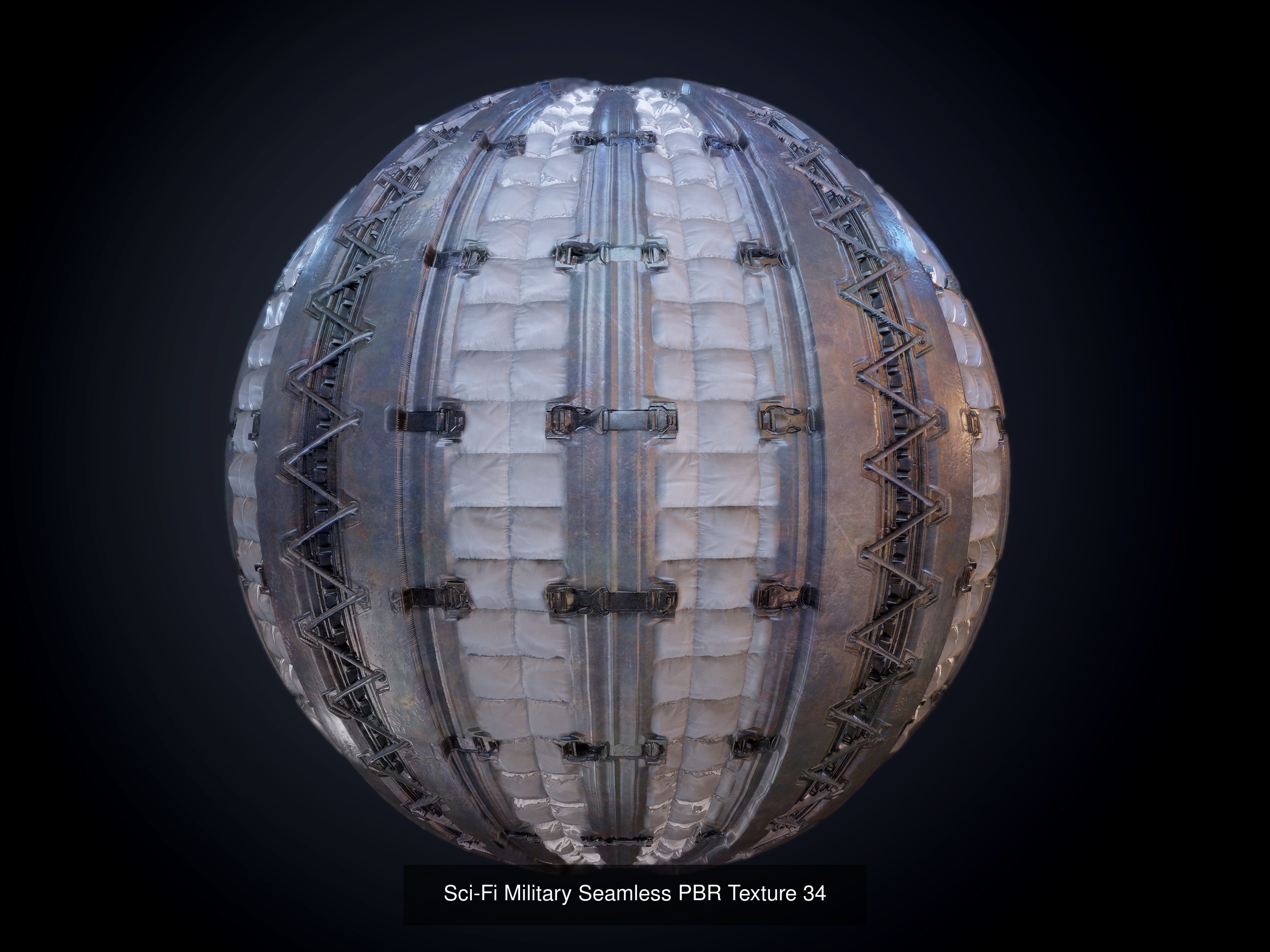 64 Sci-fi Military Seamless PBR Textures Collection 01 Texture_38