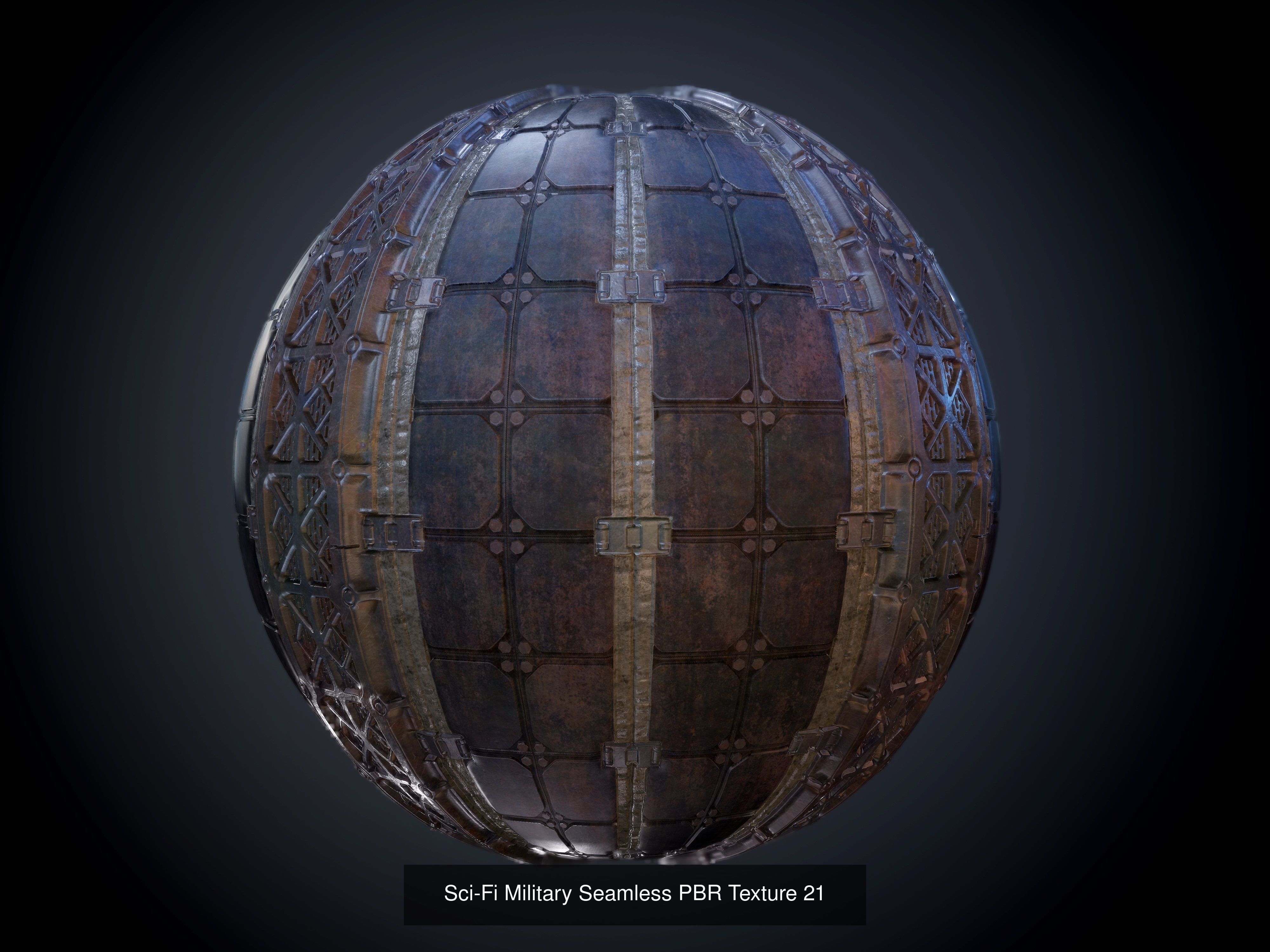 64 Sci-fi Military Seamless PBR Textures Collection 01 Texture_25