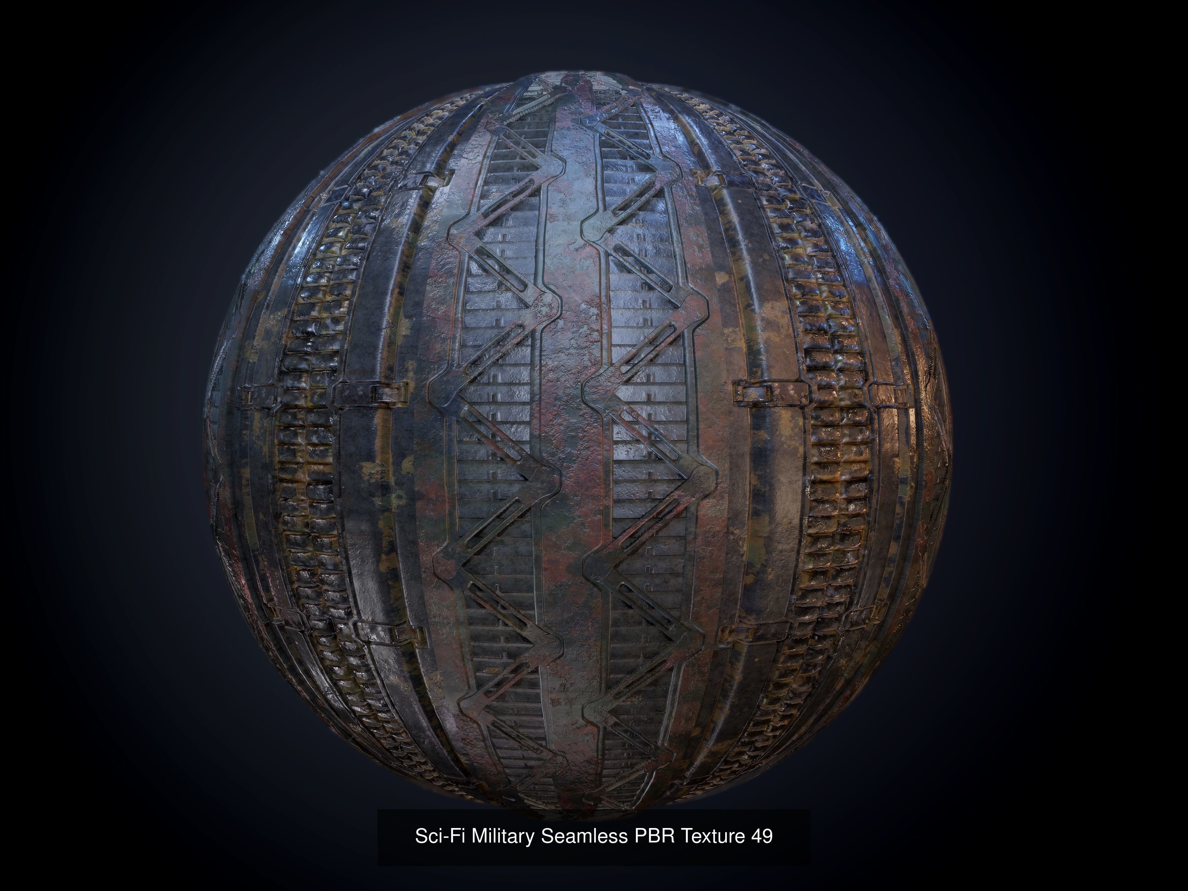 64 Sci-fi Military Seamless PBR Textures Collection 01 Texture_52