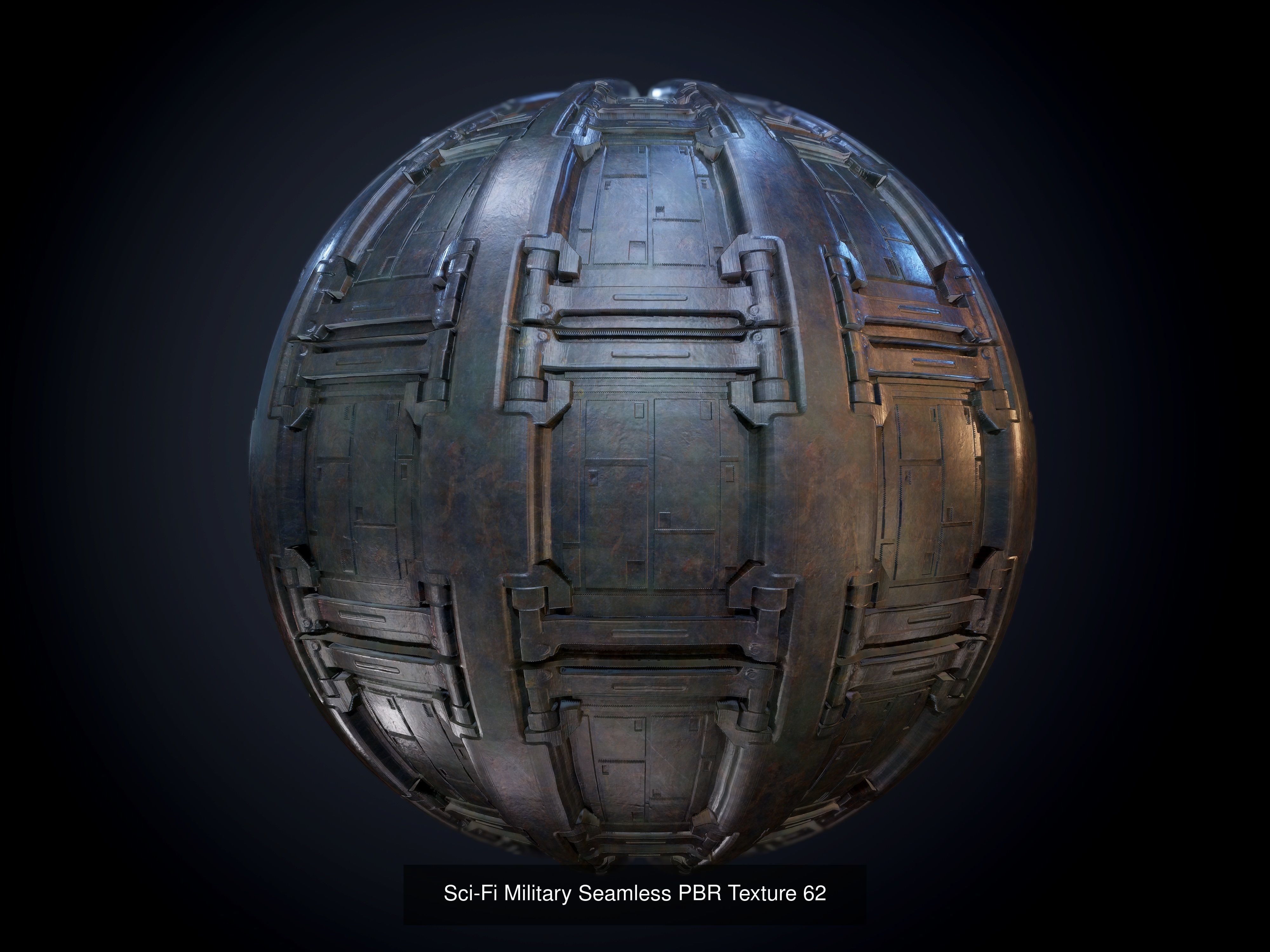 64 Sci-fi Military Seamless PBR Textures Collection 01 Texture_65