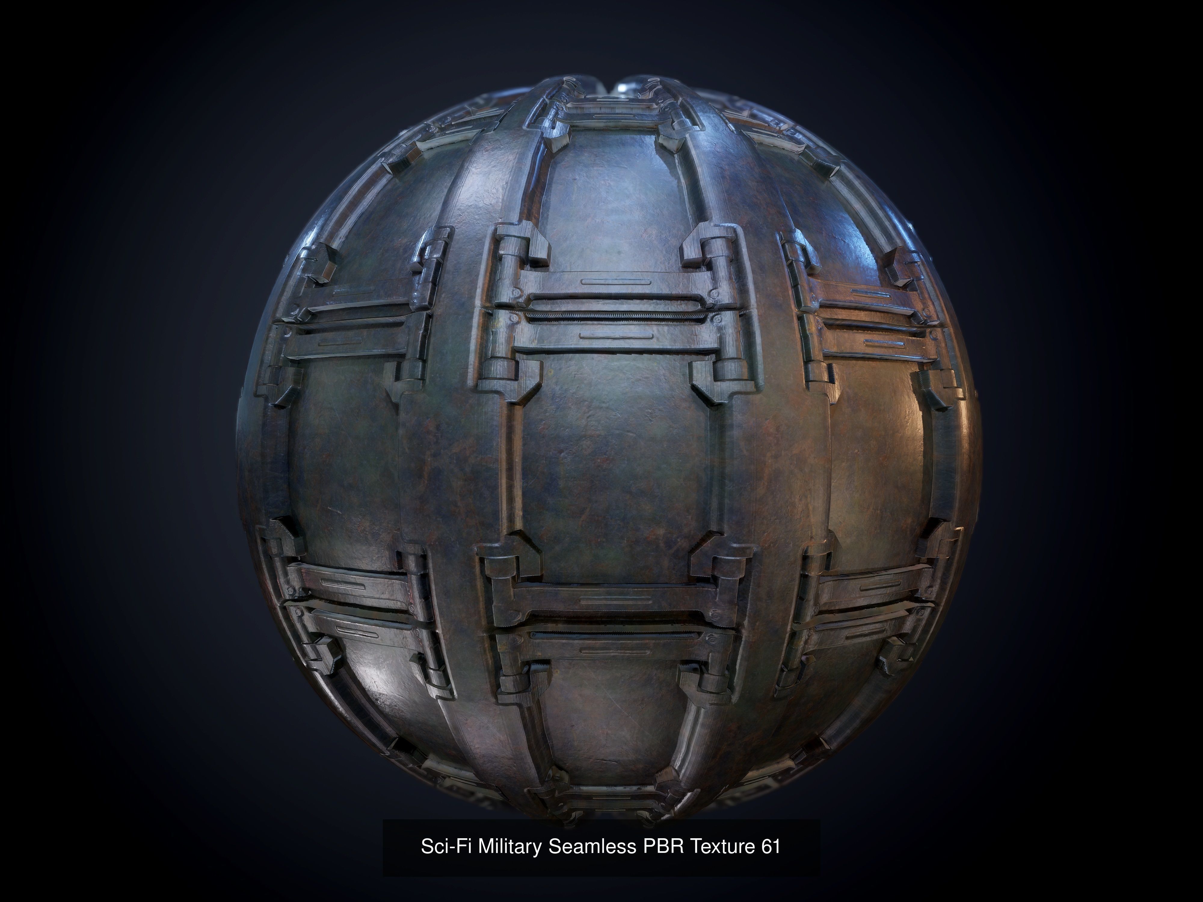 64 Sci-fi Military Seamless PBR Textures Collection 01 Texture_64