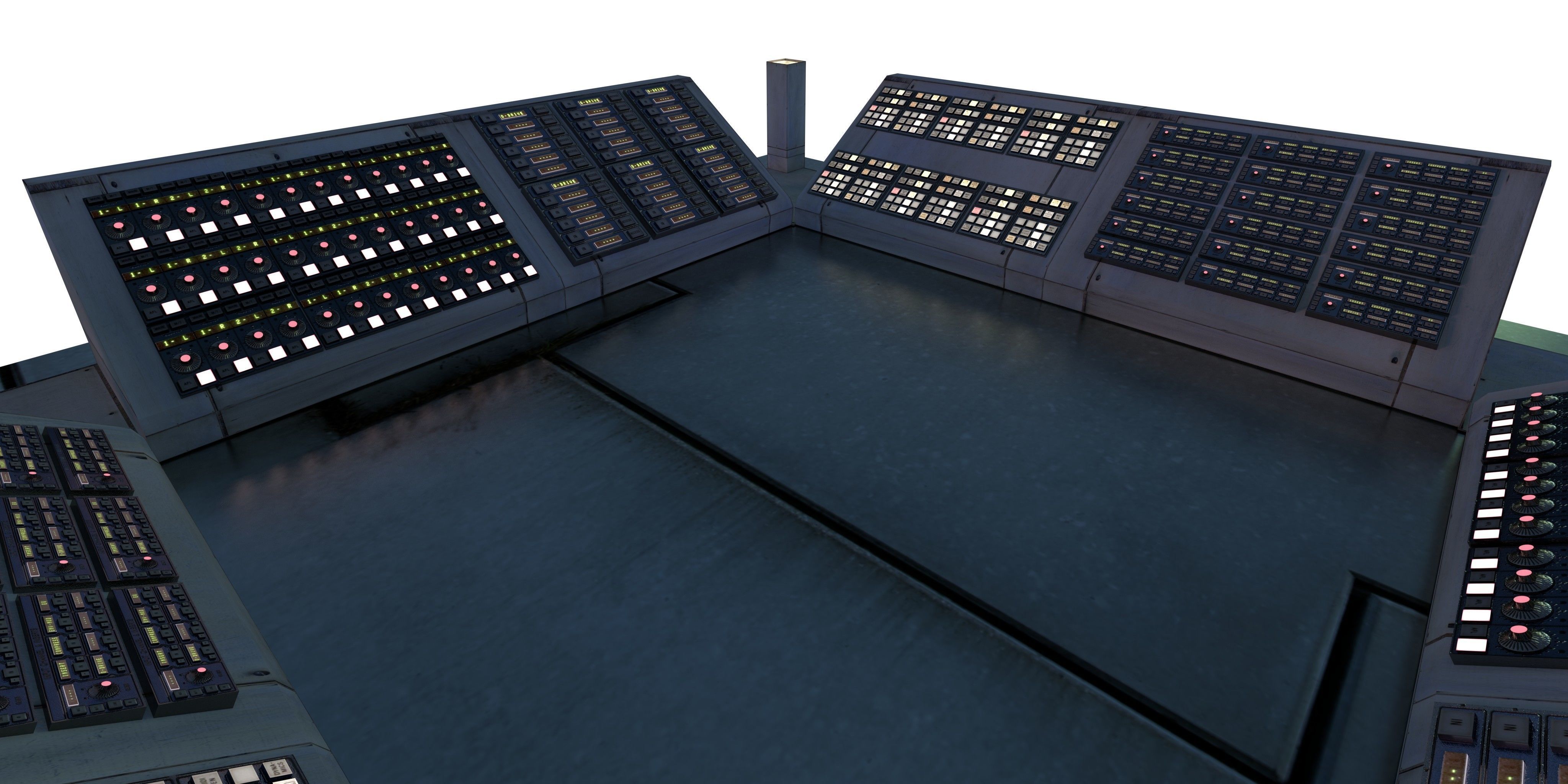 Data Center Electronics Scenery Environment Pack Sci Fi Low-poly 3D model_3