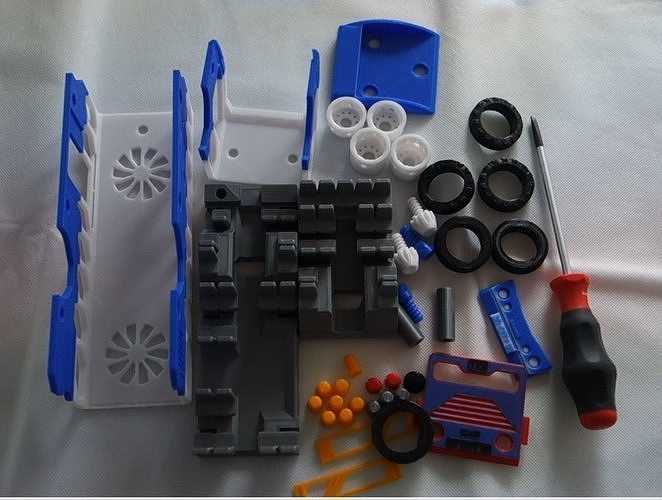 City bus toy - the short version - fully 3d printable 3D print model 2