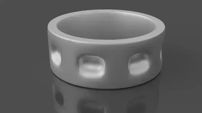 Ring with holes