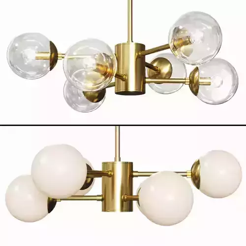 Karrington 6-Light Chandelier Brass