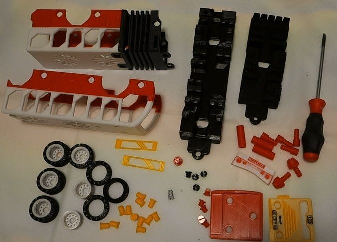 Articulated city bus toy - the long version - fully 3d printable 3D print model 2