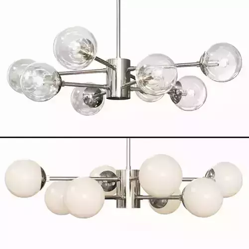 Karrington 8-Light Chandelier Nickel