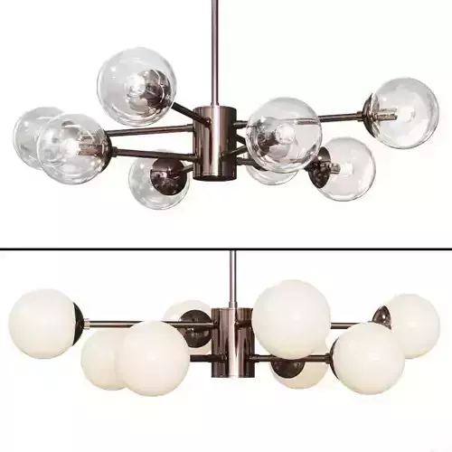 Karrington 8-Light Chandelier Brown