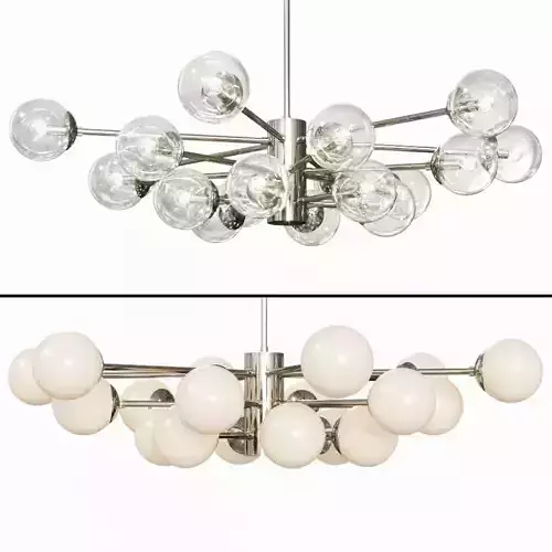 Karrington Large Chandelier Nickel