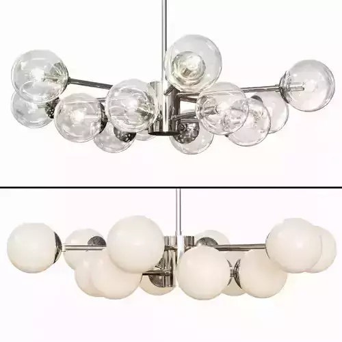 Karrington Small Chandelier Nickel