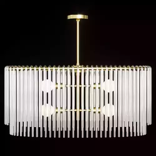 Royalton Oval Pendant Brass