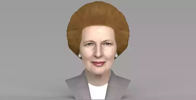 Margaret Thatcher bust ready for full color 3D printing 3D print model