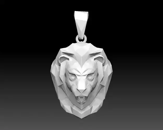 lion low poly pendant 3d model  d3