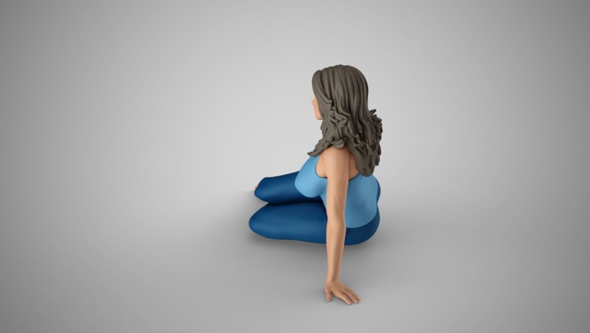 Peaceful Girl 3D print model_5