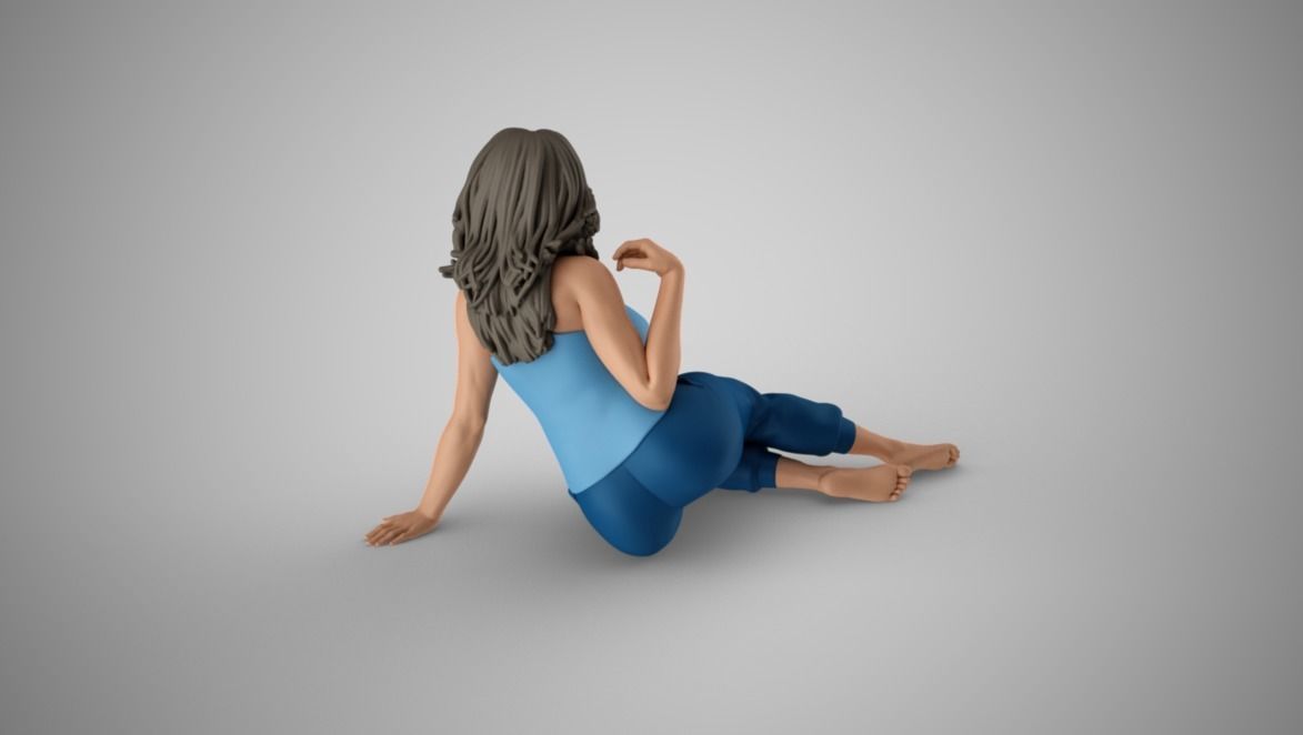 Peaceful Girl 3D print model_7
