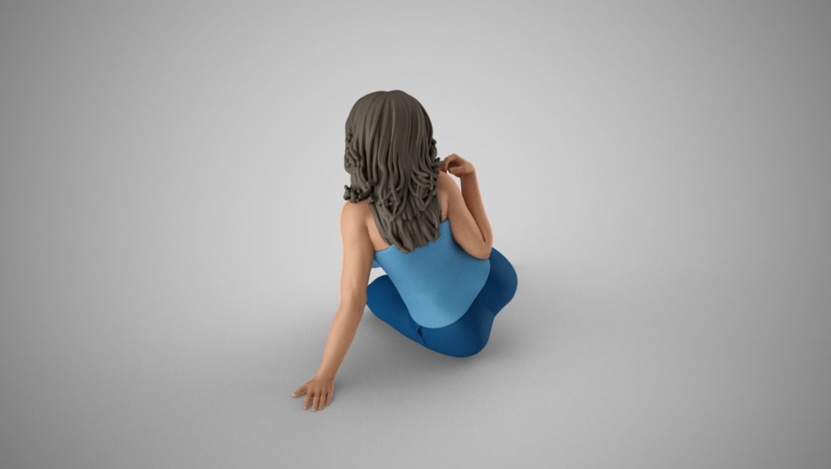 Peaceful Girl 3D print model_6