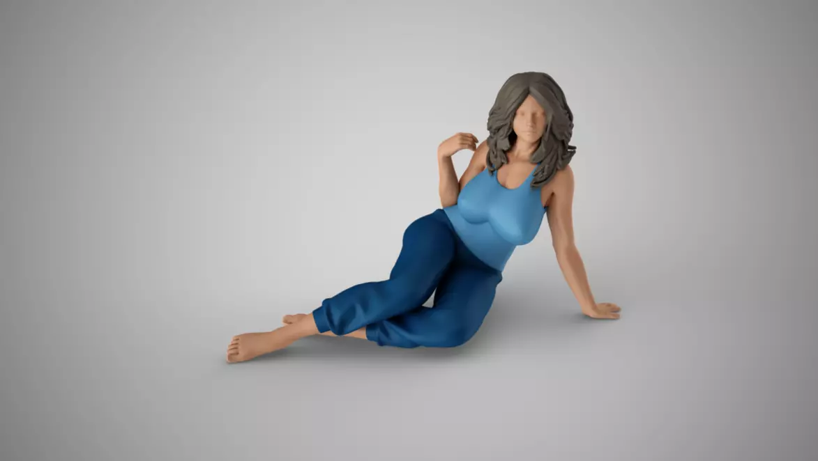 Peaceful Girl 3D print model_0