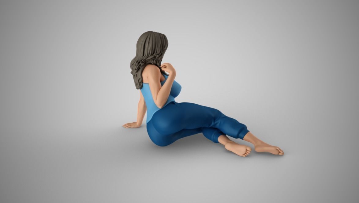 Peaceful Girl 3D print model_8