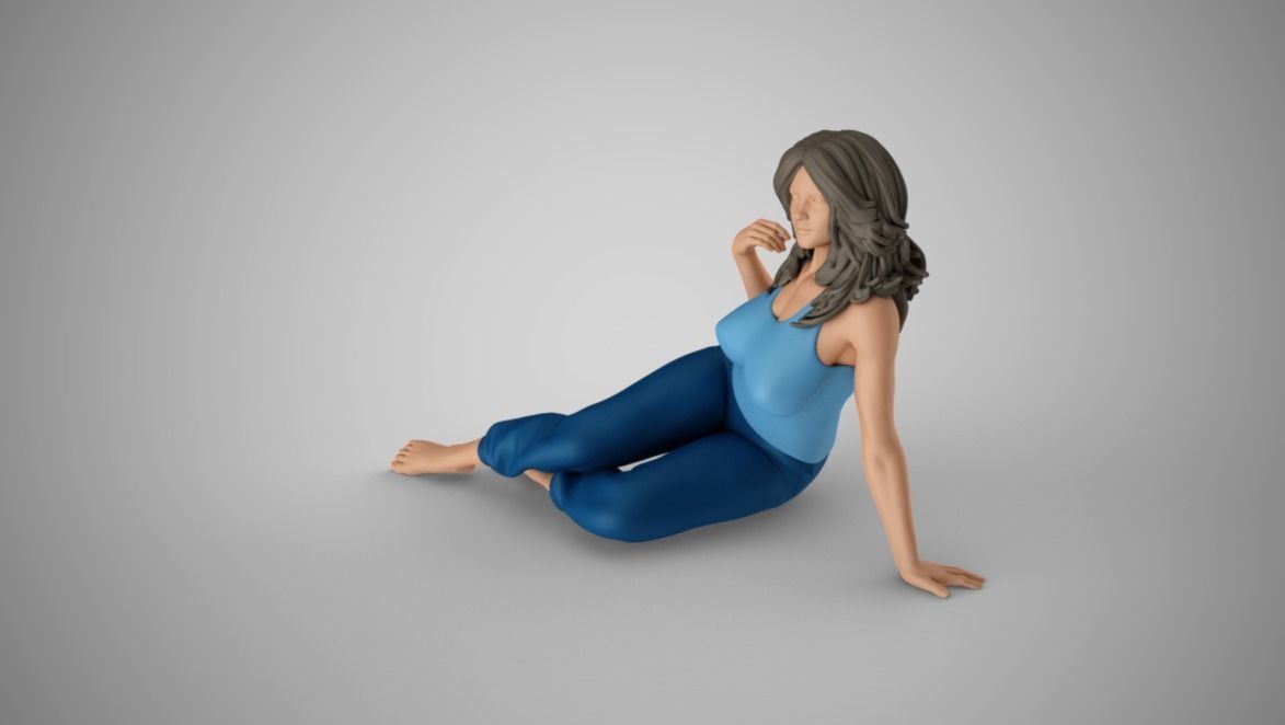 Peaceful Girl 3D print model_4
