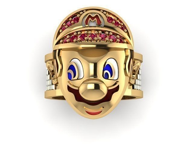 diamond mario ring kid and adult sizes 3D print model