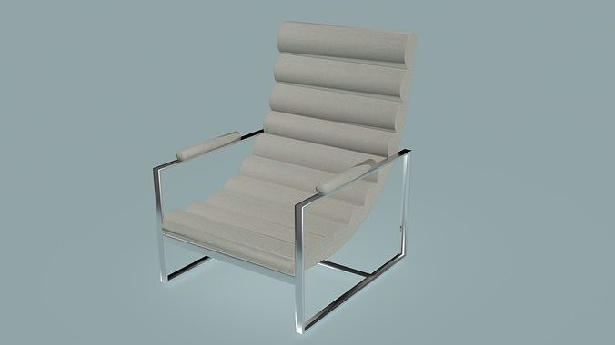 Milo Baughman Recliner Chair Low-poly 3D model