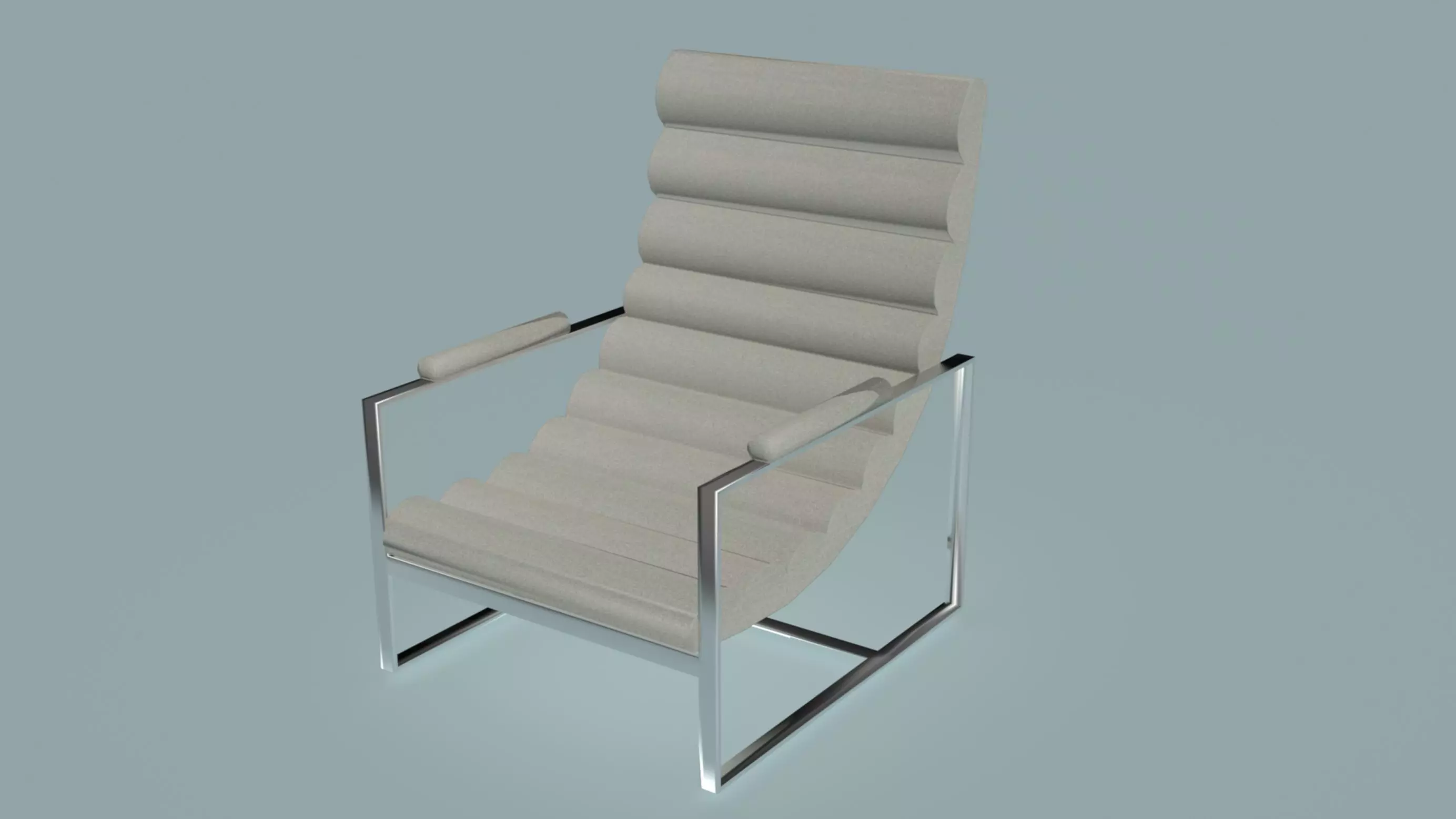 Milo Baughman Recliner Chair Low-poly 3D model