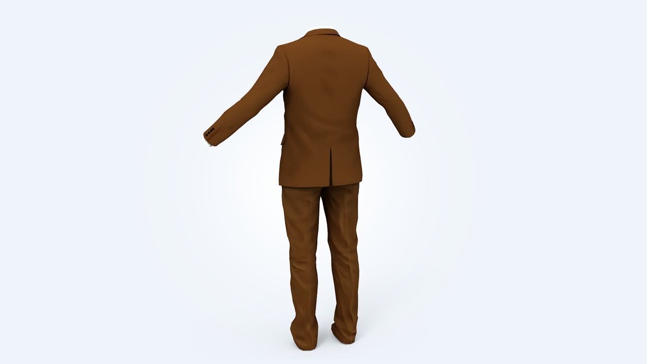 Suit Man Low-poly 3D model_143