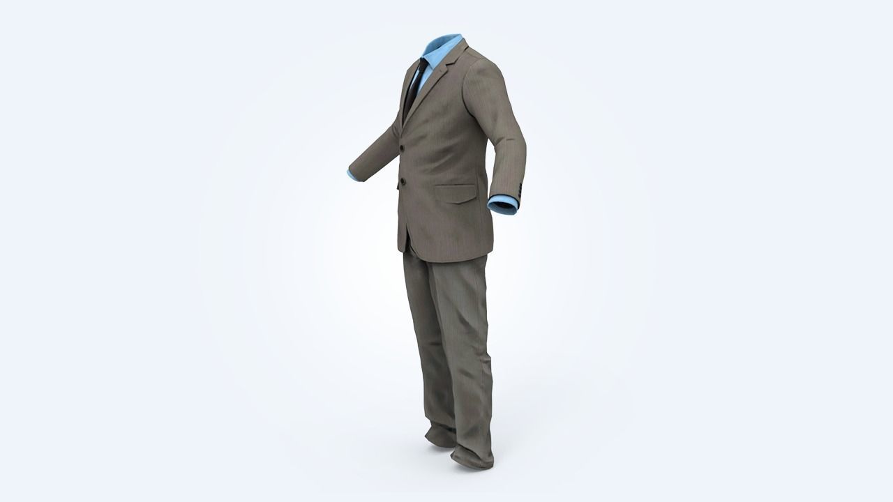 Suit Man Low-poly 3D model_118