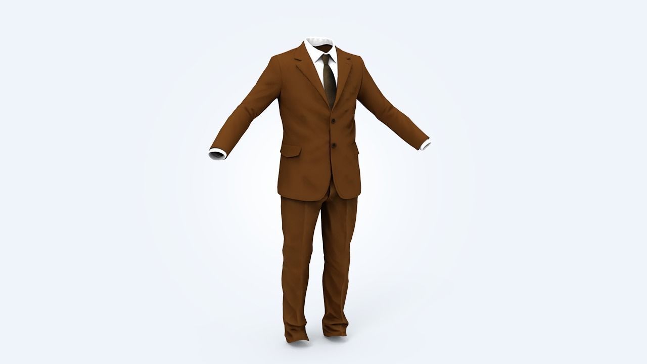 Suit Man Low-poly 3D model_131