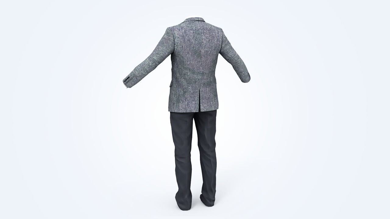 Suit Man Low-poly 3D model_134