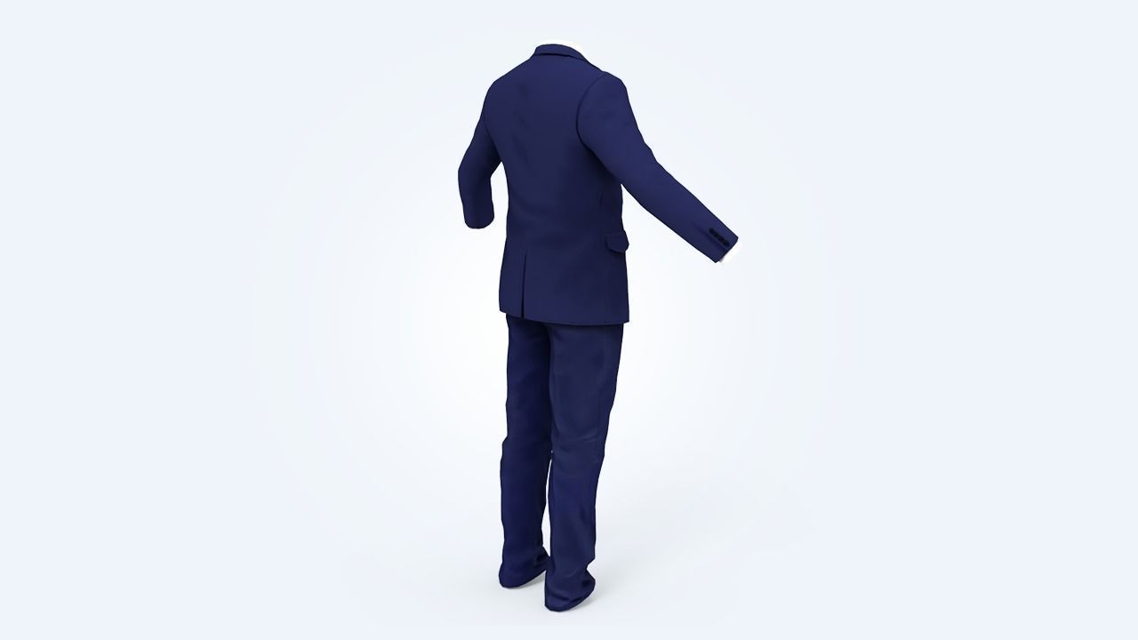 Suit Man Low-poly 3D model_108