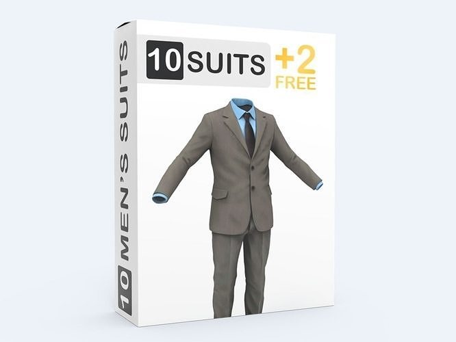 Suit Man Low-poly 3D model