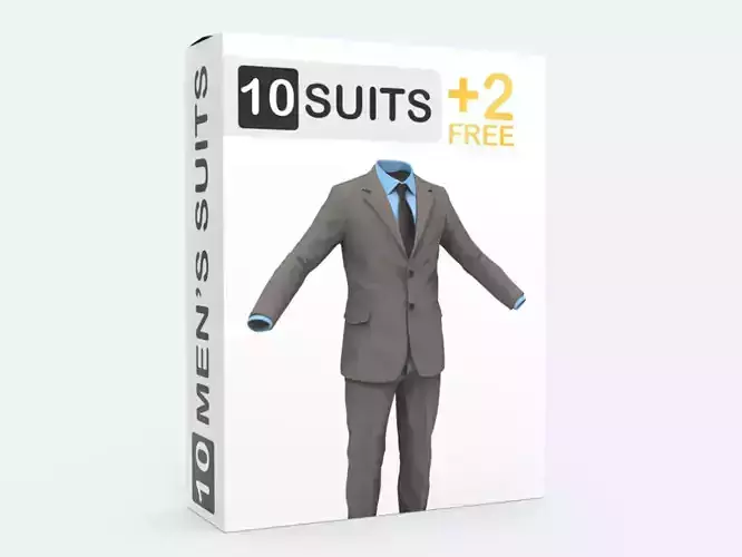 Suit Man Low-poly 3D model