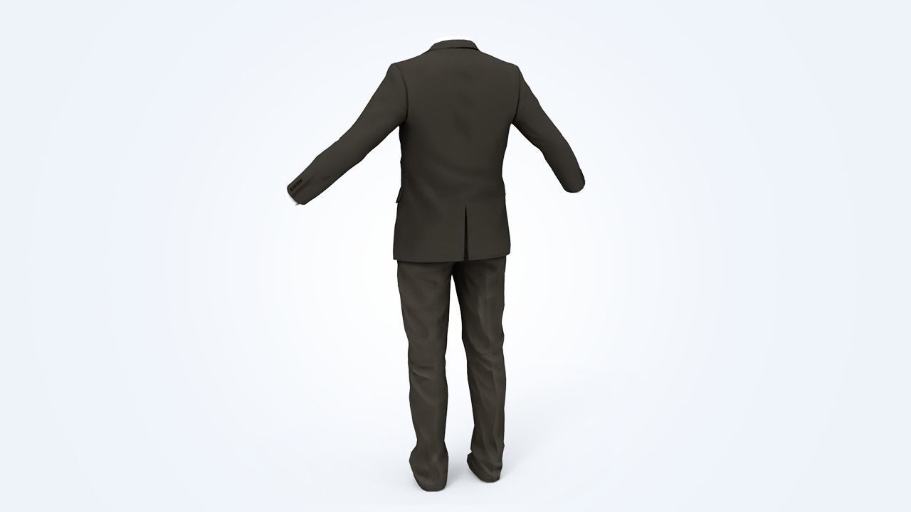 Suit Man Low-poly 3D model_135