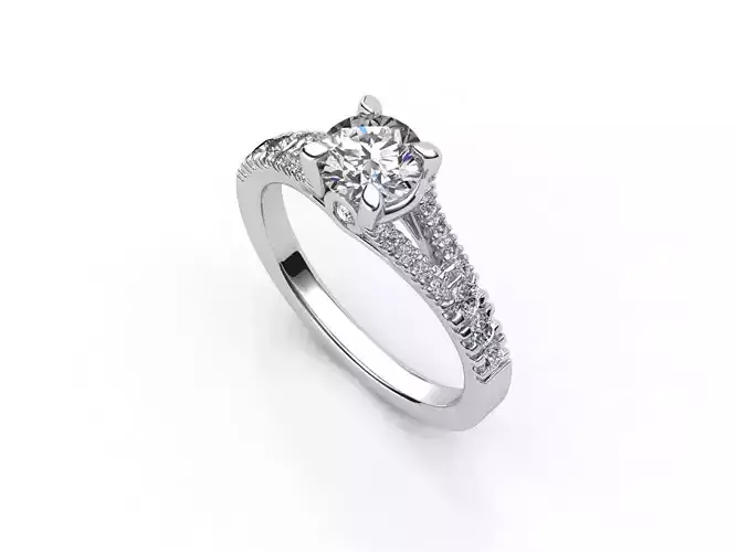 aj-018 person engagement ring gold